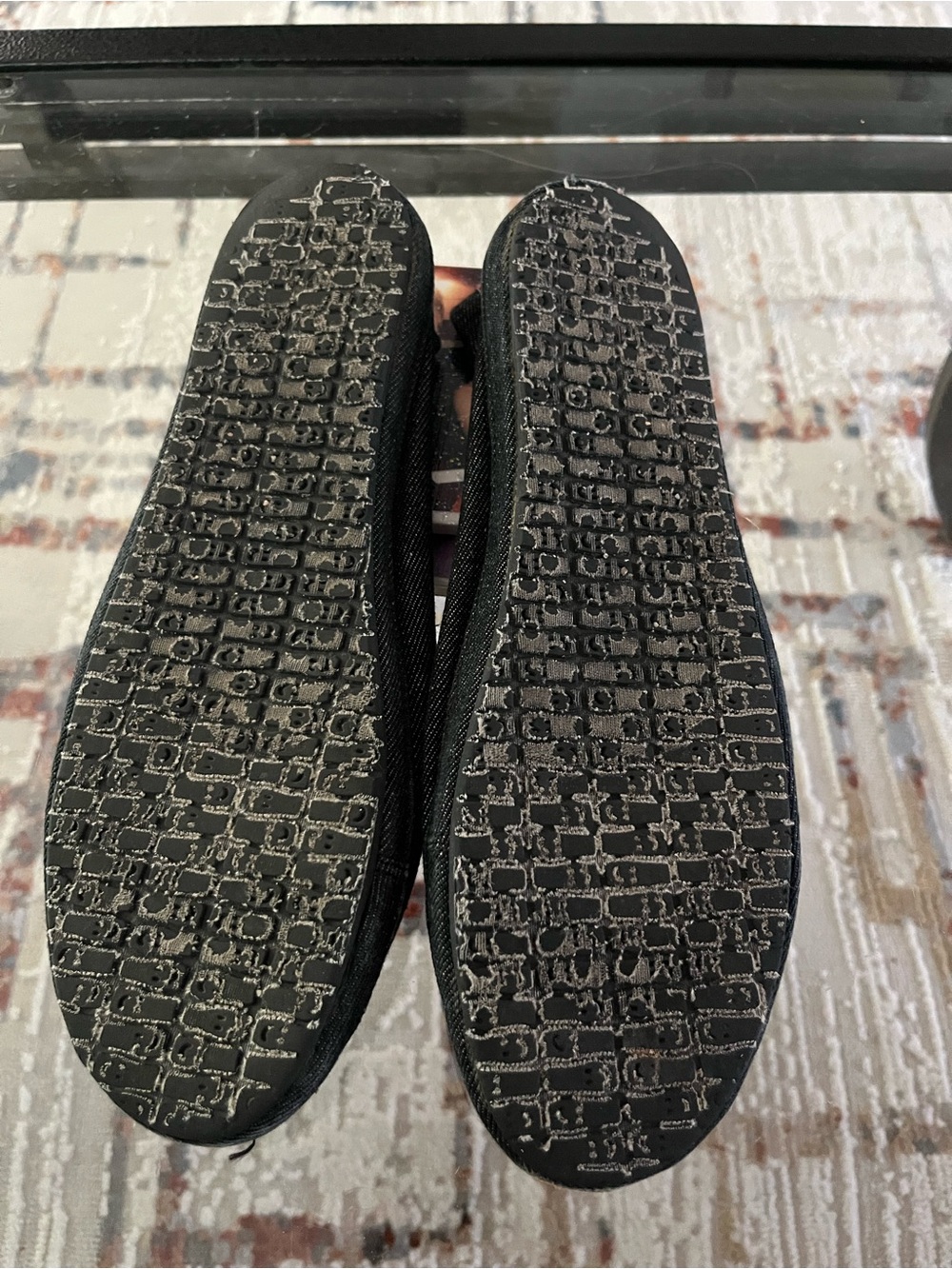 Sanuk Black Slip-On Moccasins with Multicolor Striped Panel - Picture 4 of 5
